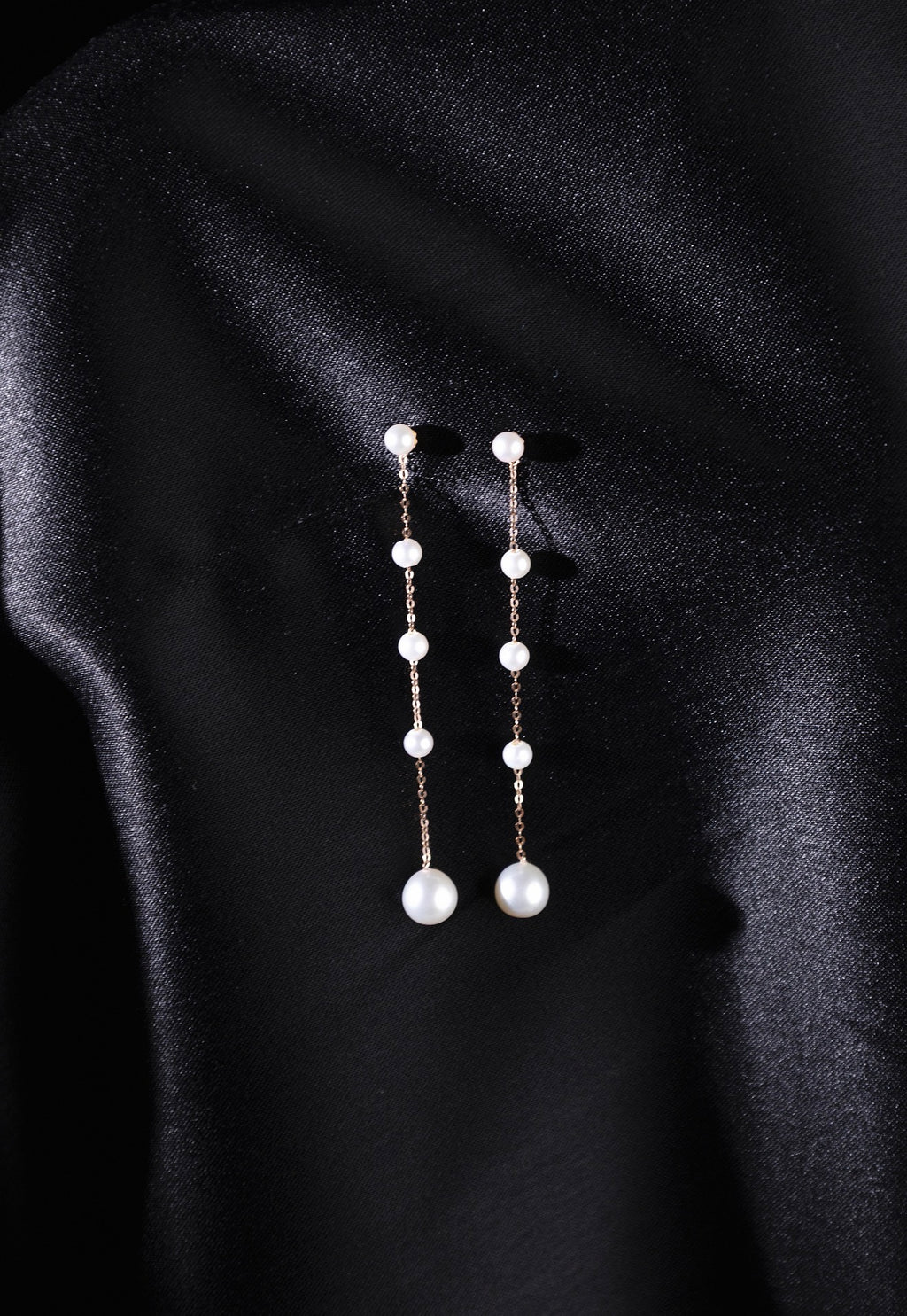 Aretes perlas en oro rosa