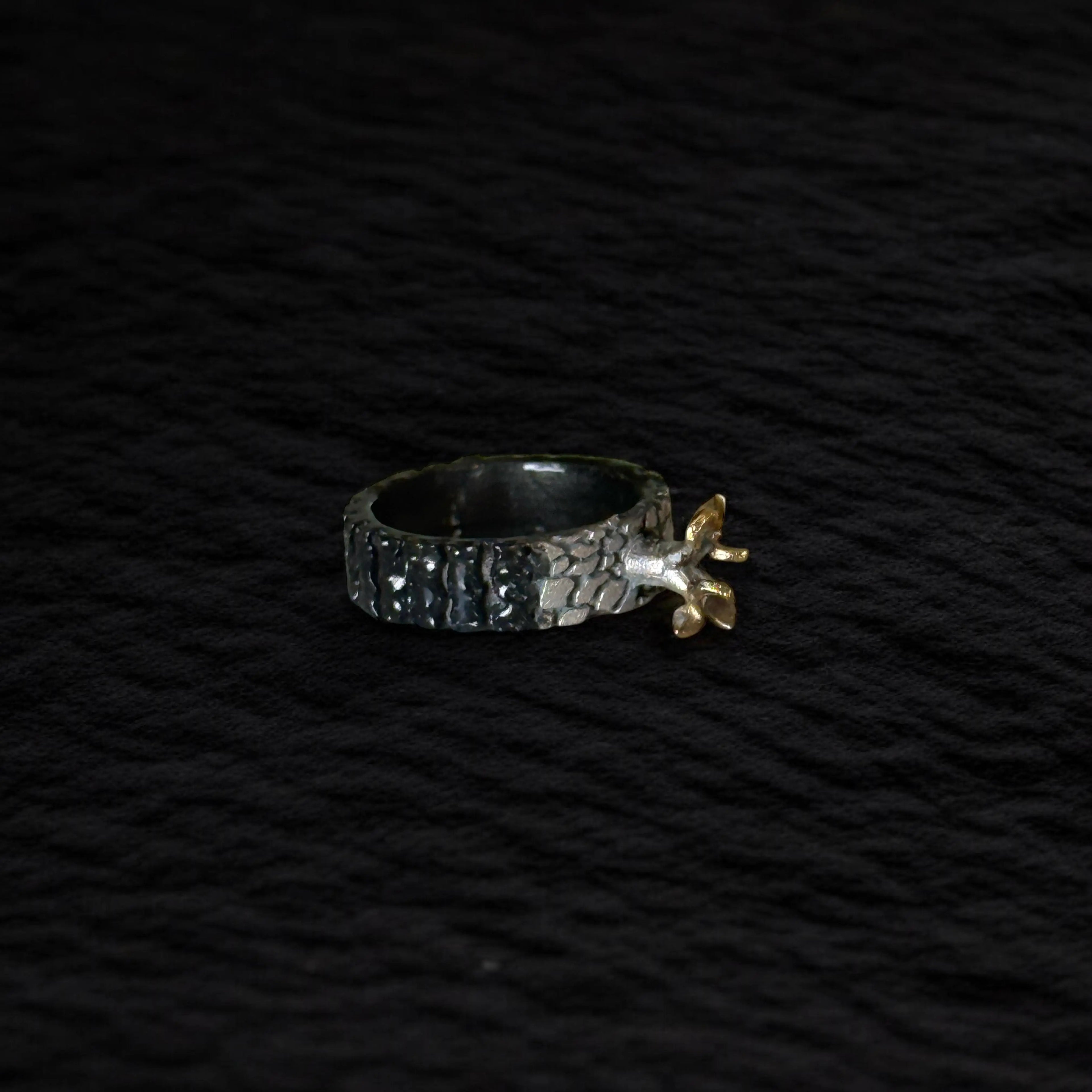 Anillo Brote de herida — Plata