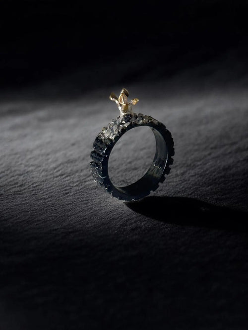 Anillo Brote de herida — Plata