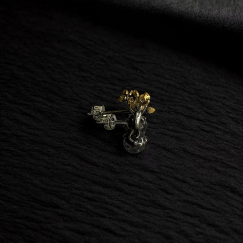 Aretes Brotes de ceniza — Plata