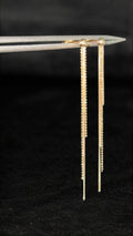 Aretes de oro colgantes