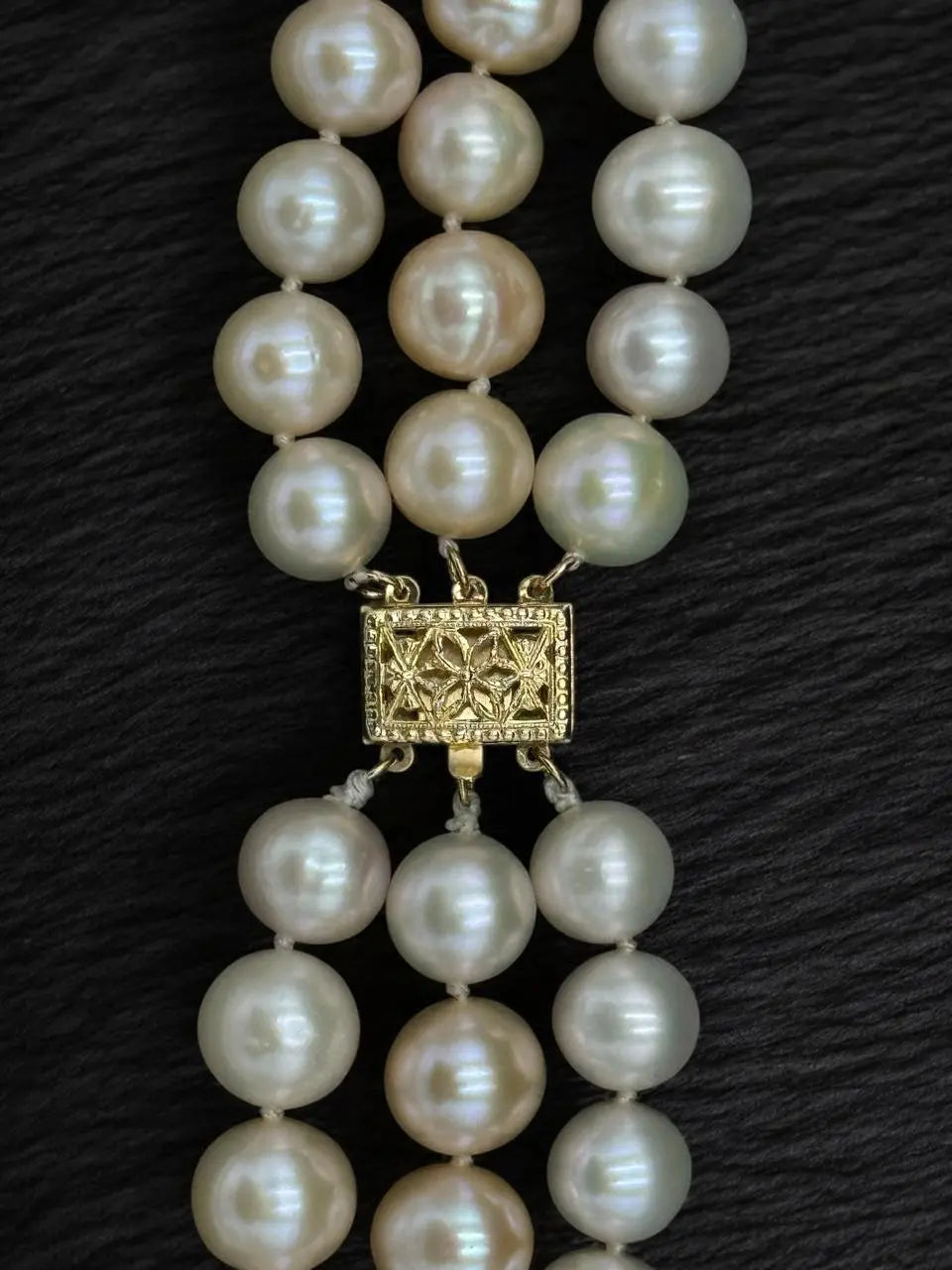 Collar de Perlas Crema Rosa