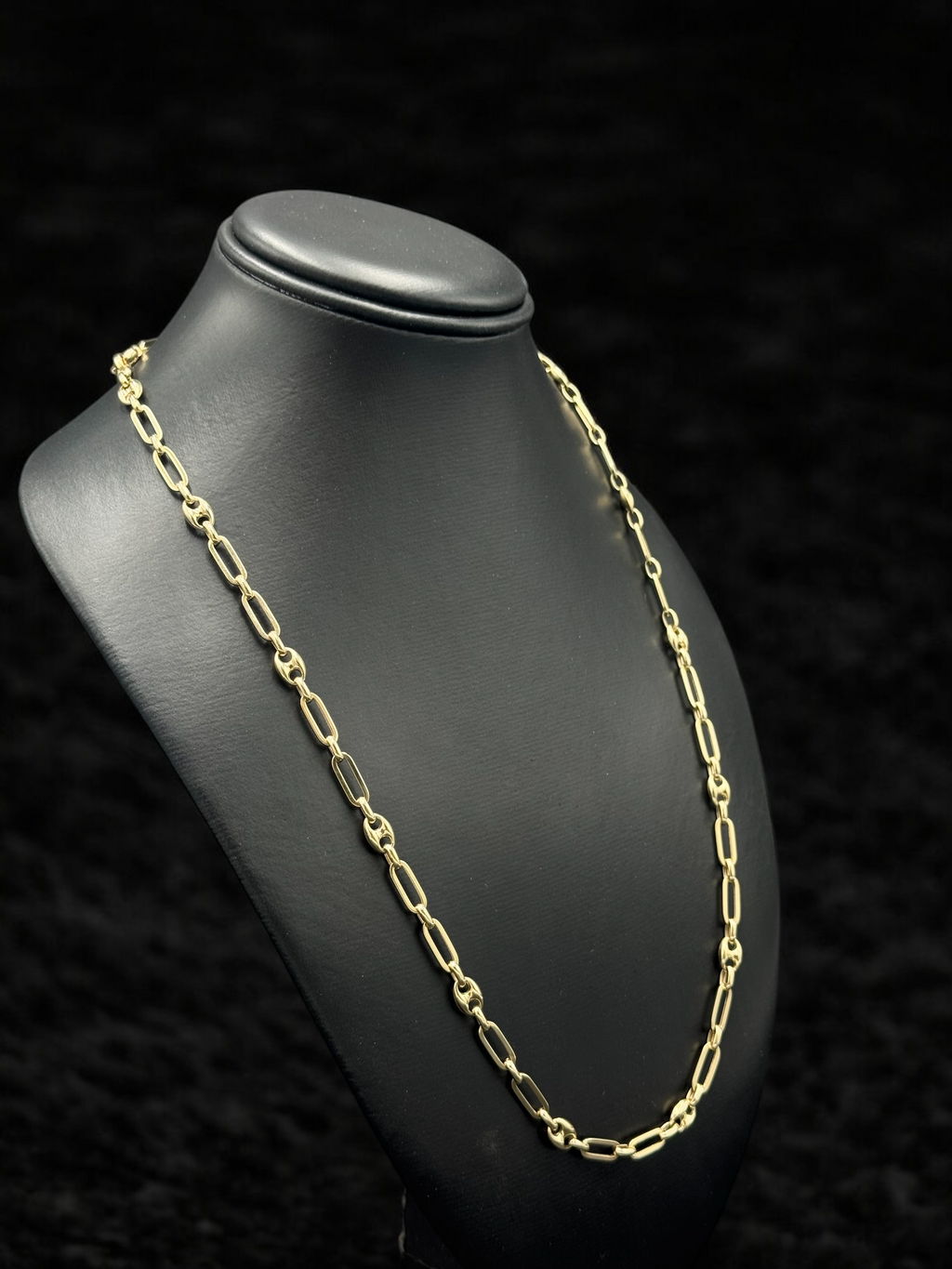 Cadena oro Paper clip y marinero