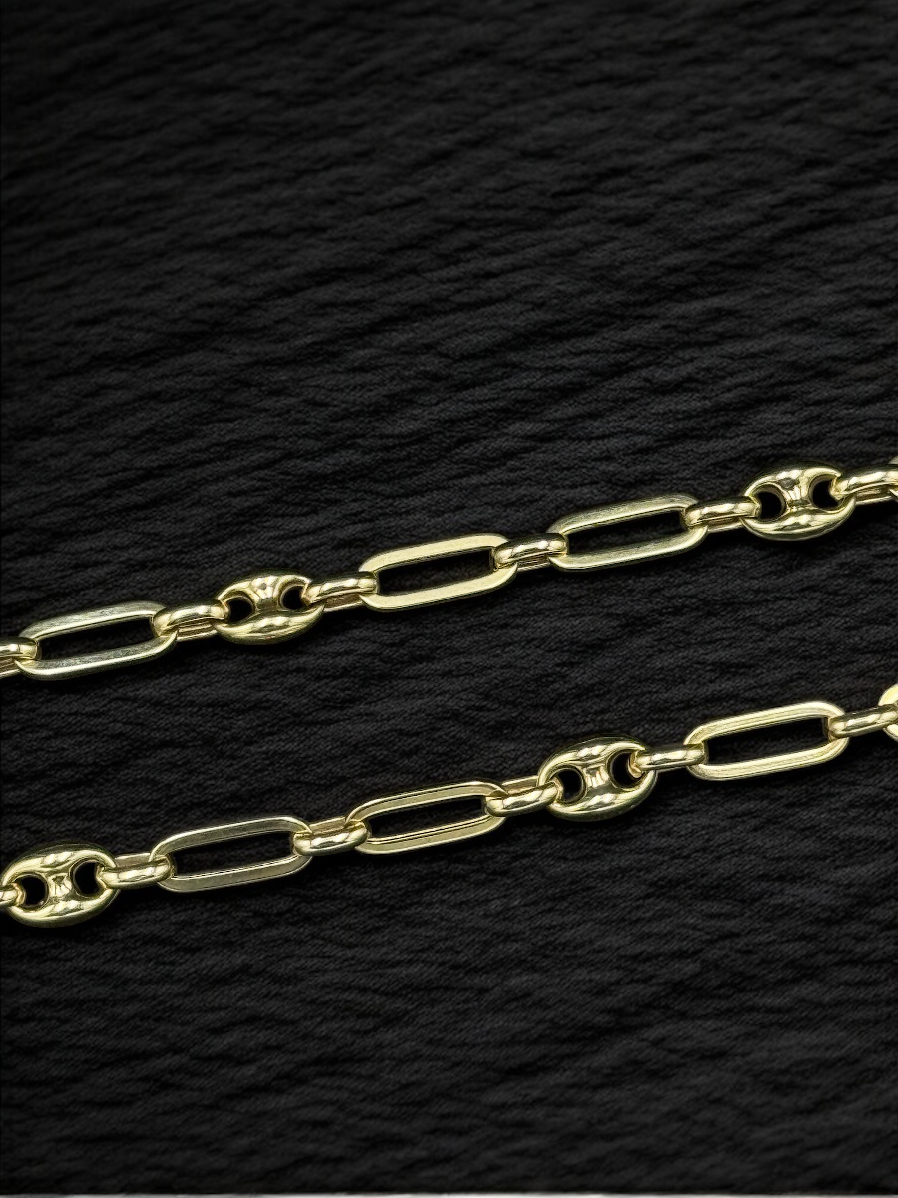 Cadena oro Paper clip y marinero