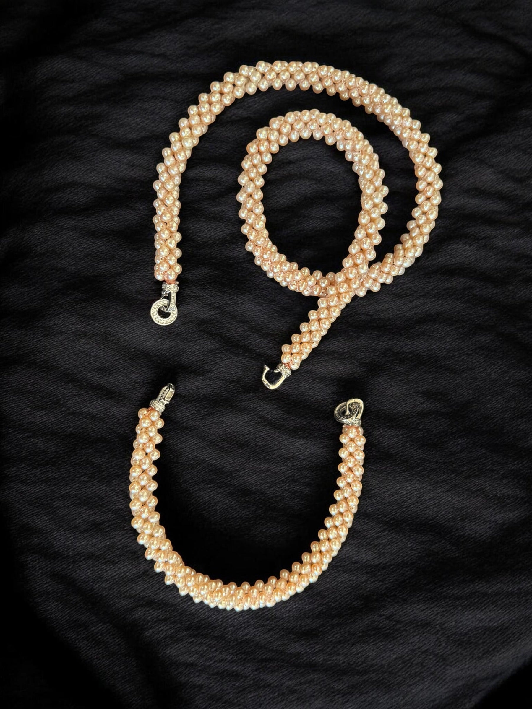 Collar y pulso perlas akoya
