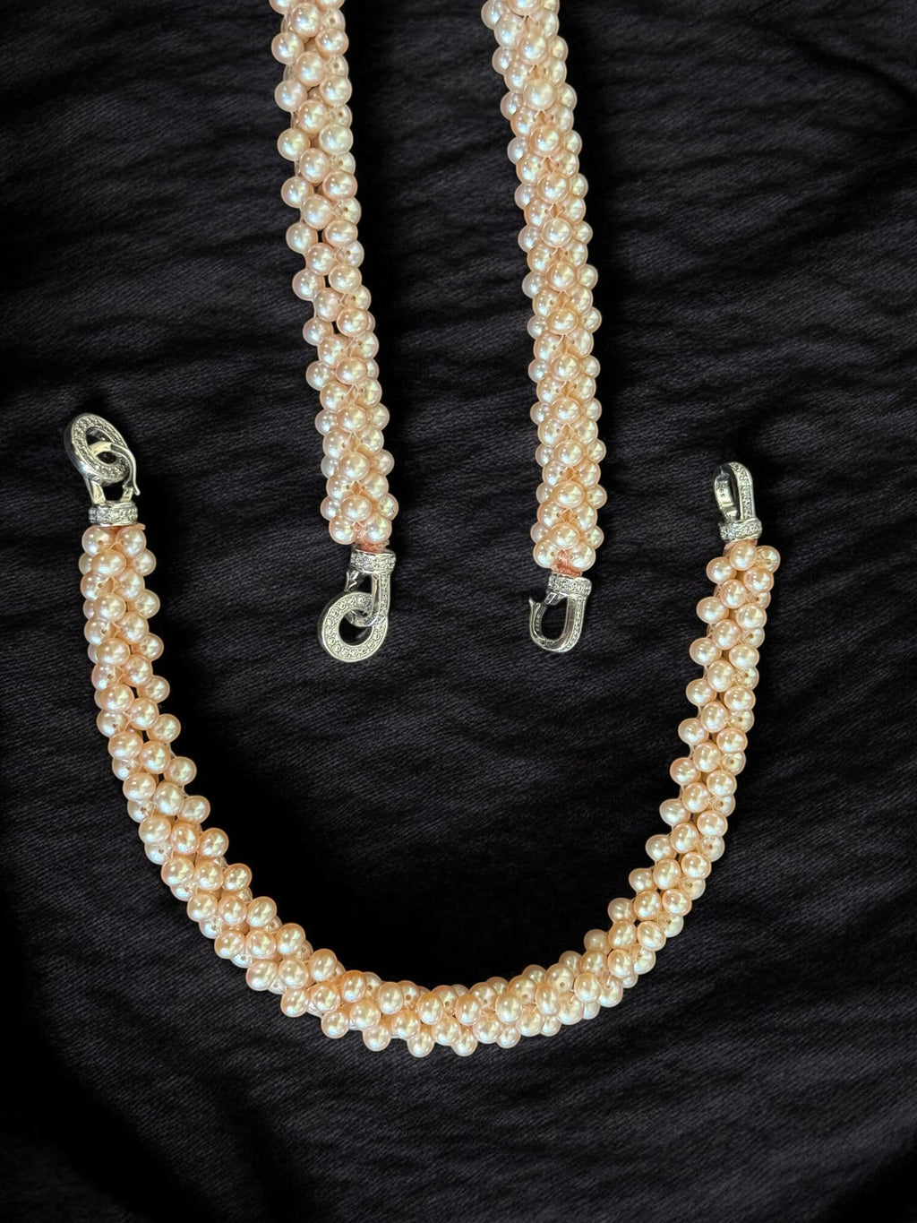 Collar y pulso perlas akoya
