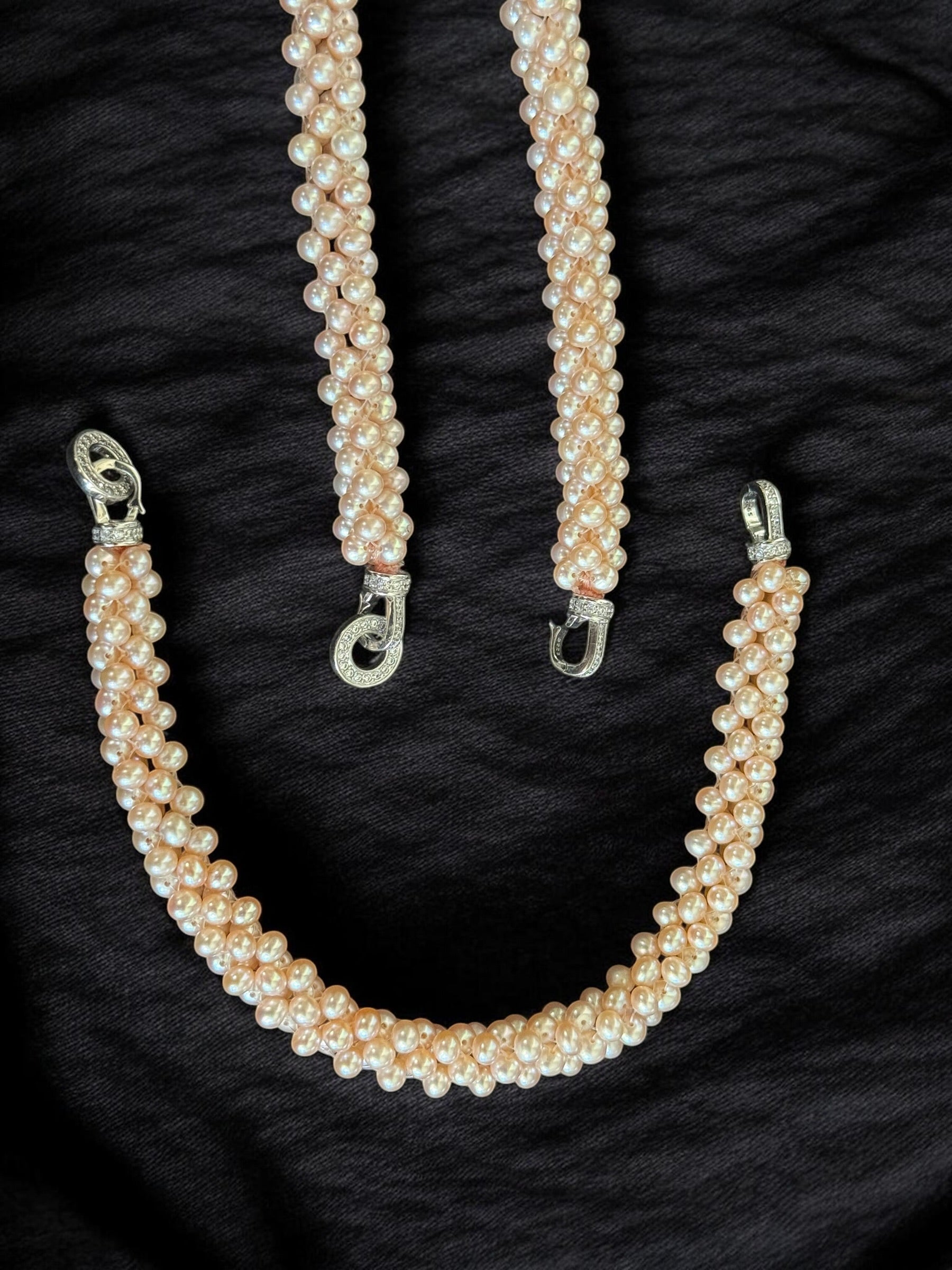 Collar y pulso perlas akoya