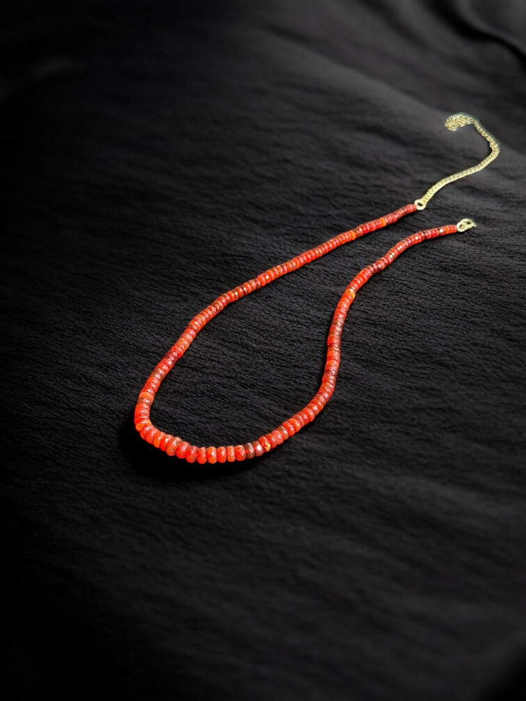 Collar Ópalos de fuego facetados