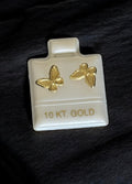 Broqueles oro mariposa