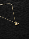 Collar perla en circulos oro