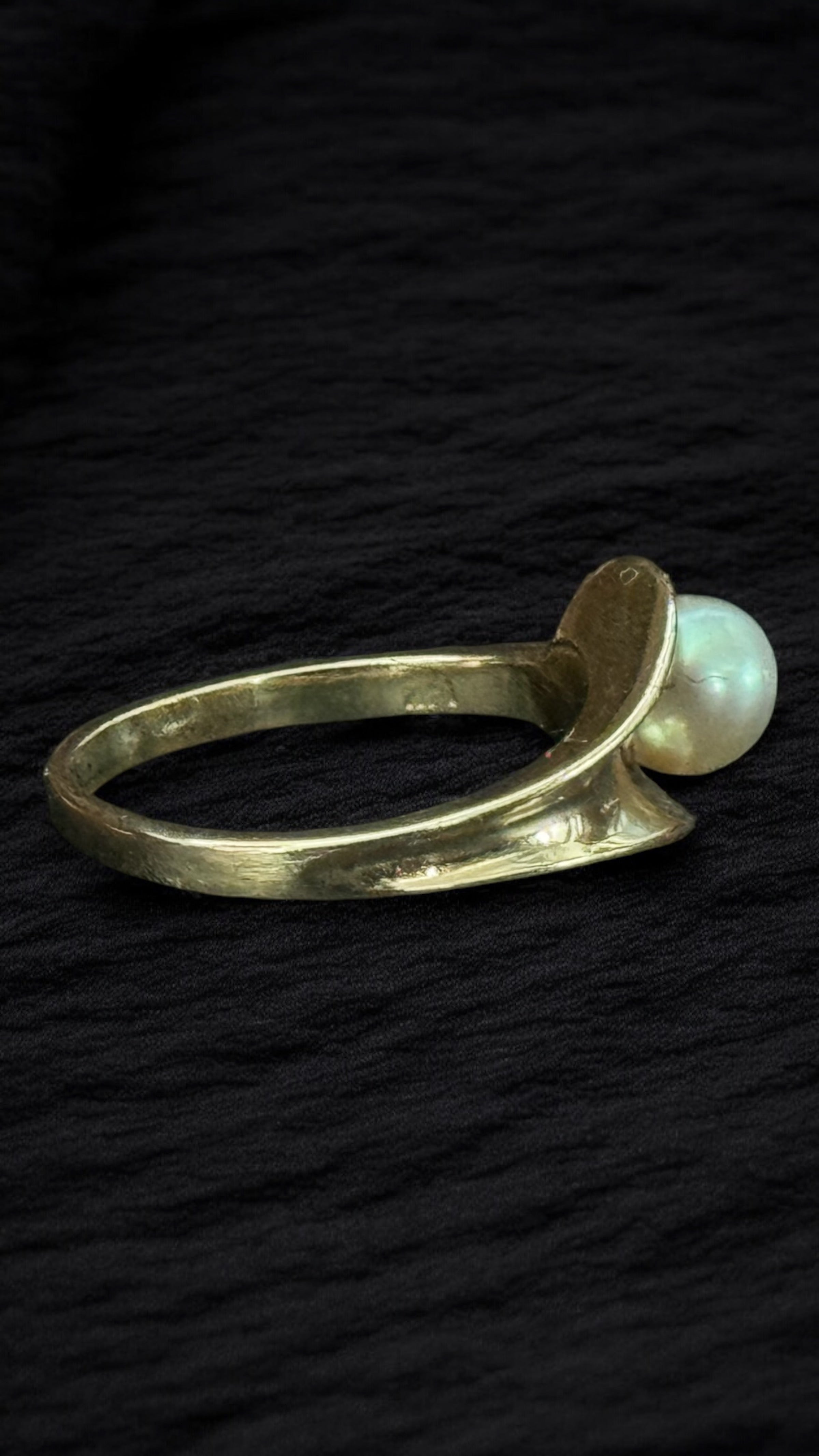 Anillo oro con perla