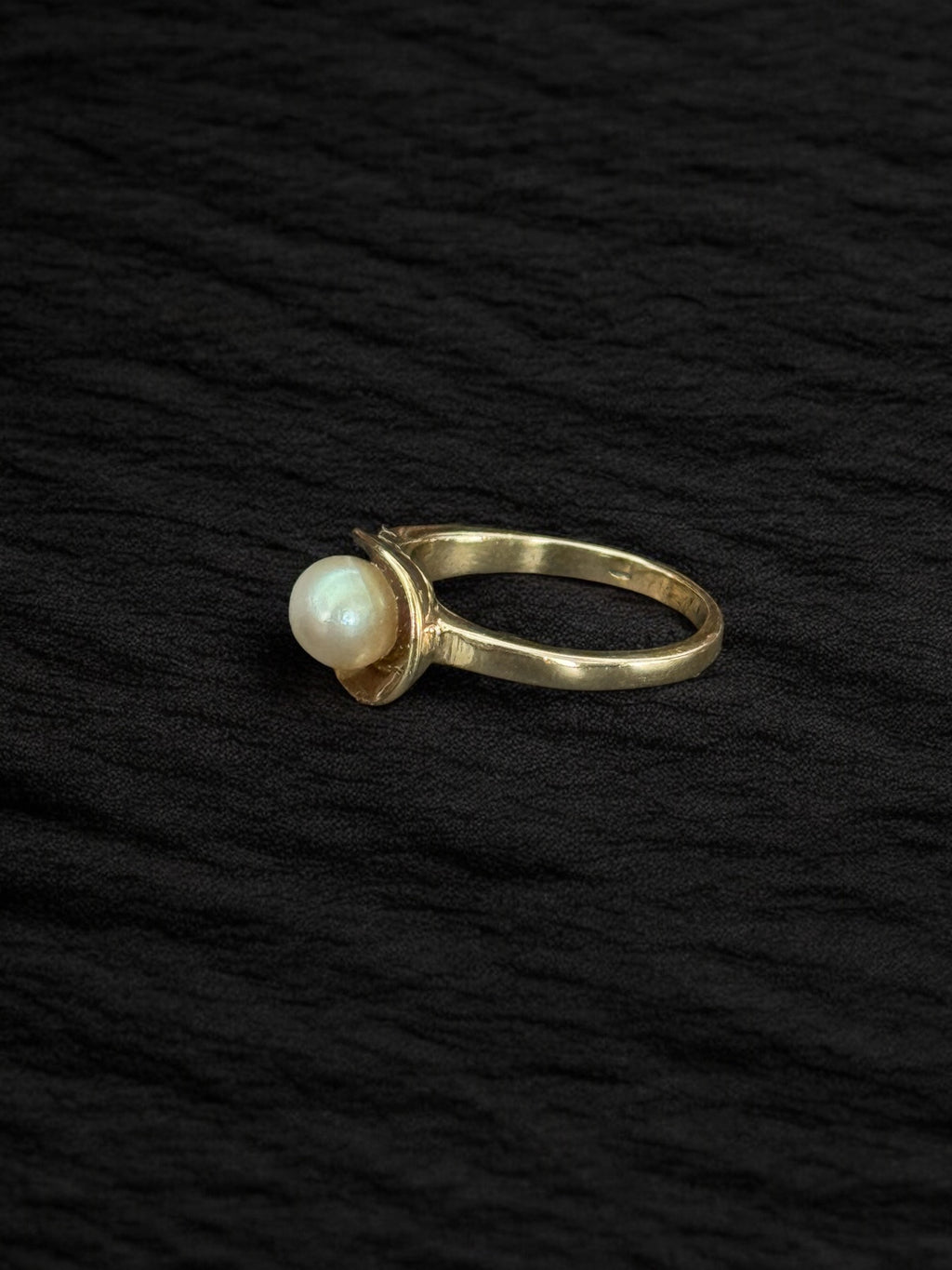 Anillo oro con perla
