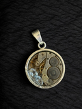Dije reloj 2 Aguamarinas facetadas