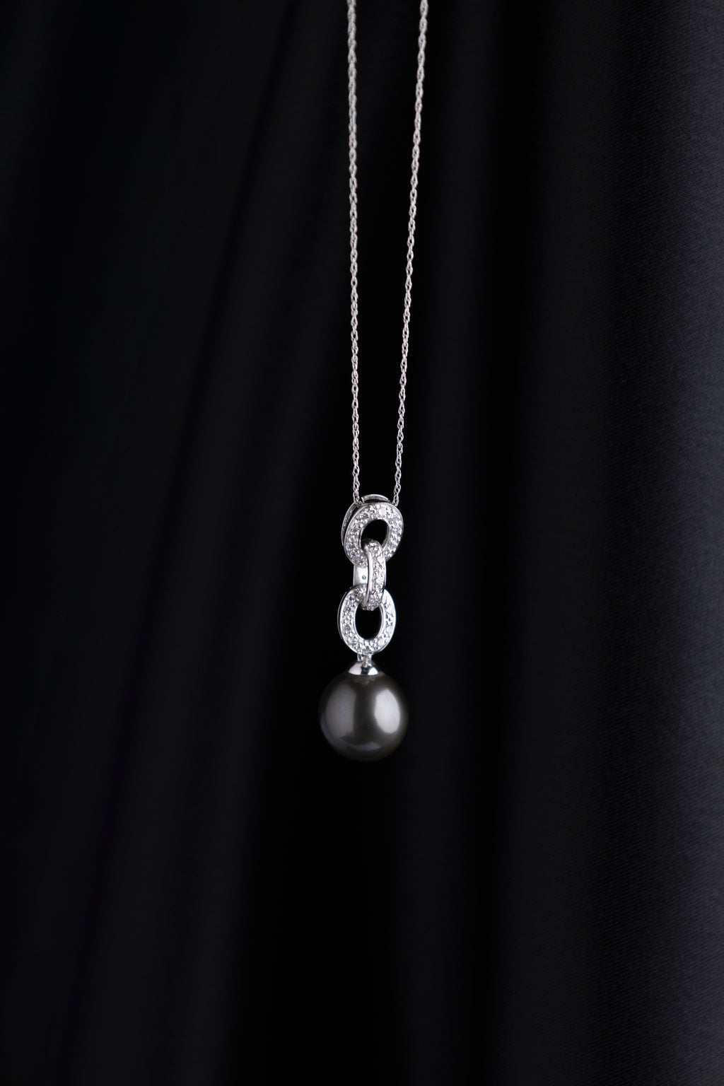 Collar Perla Tahití con Diamantes