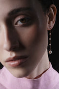 Aretes perlas en oro rosa
