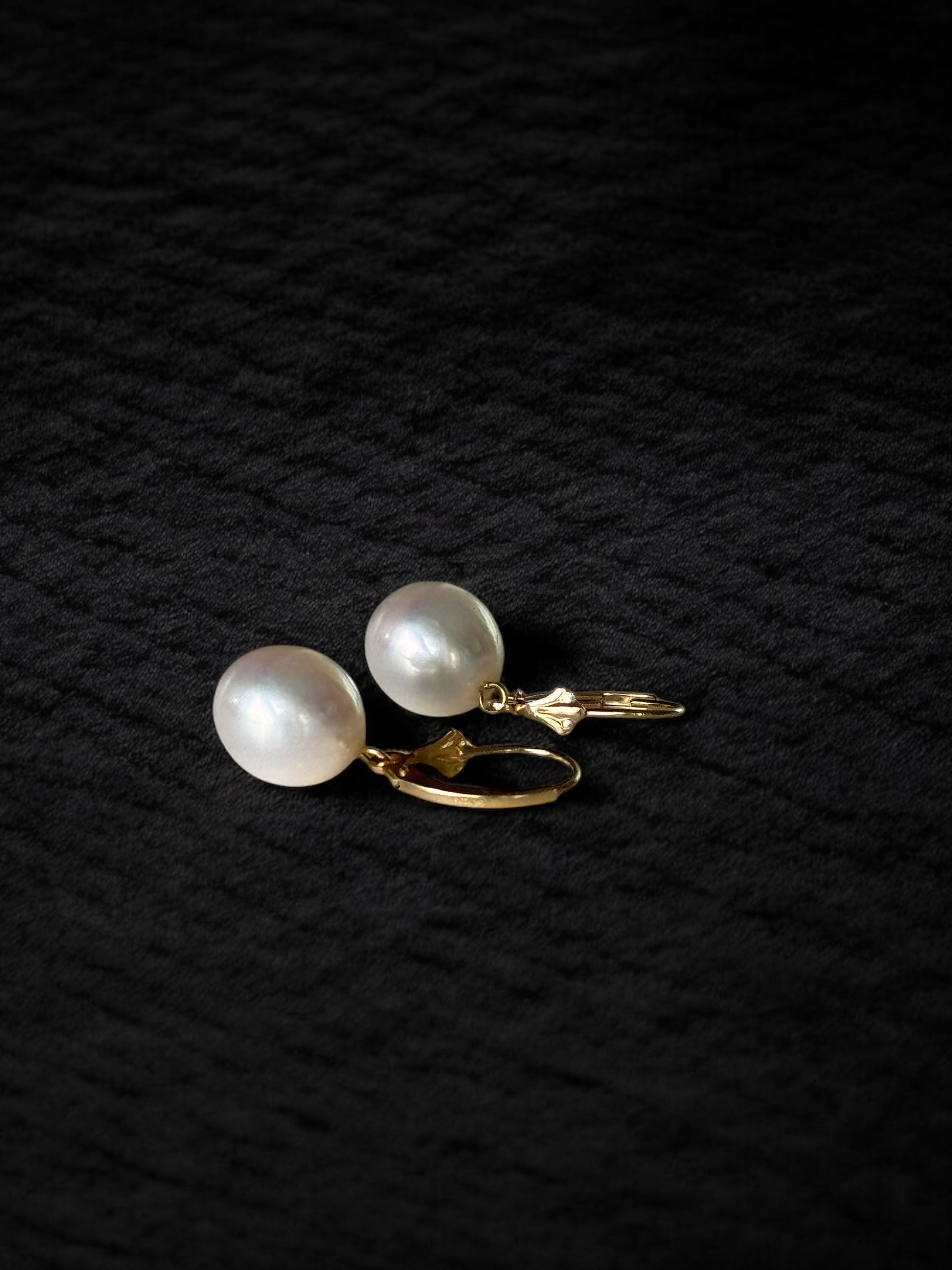 Aretes perla con oro