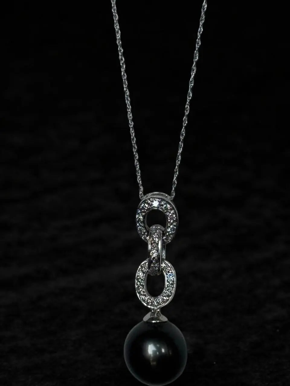 Collar Perla Tahití con Diamantes