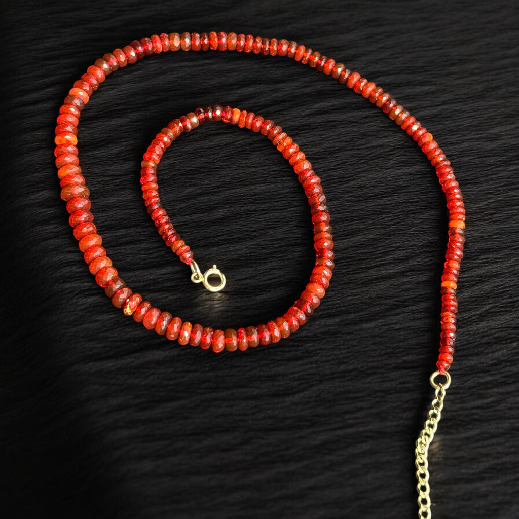 Collar Ópalos de fuego facetados