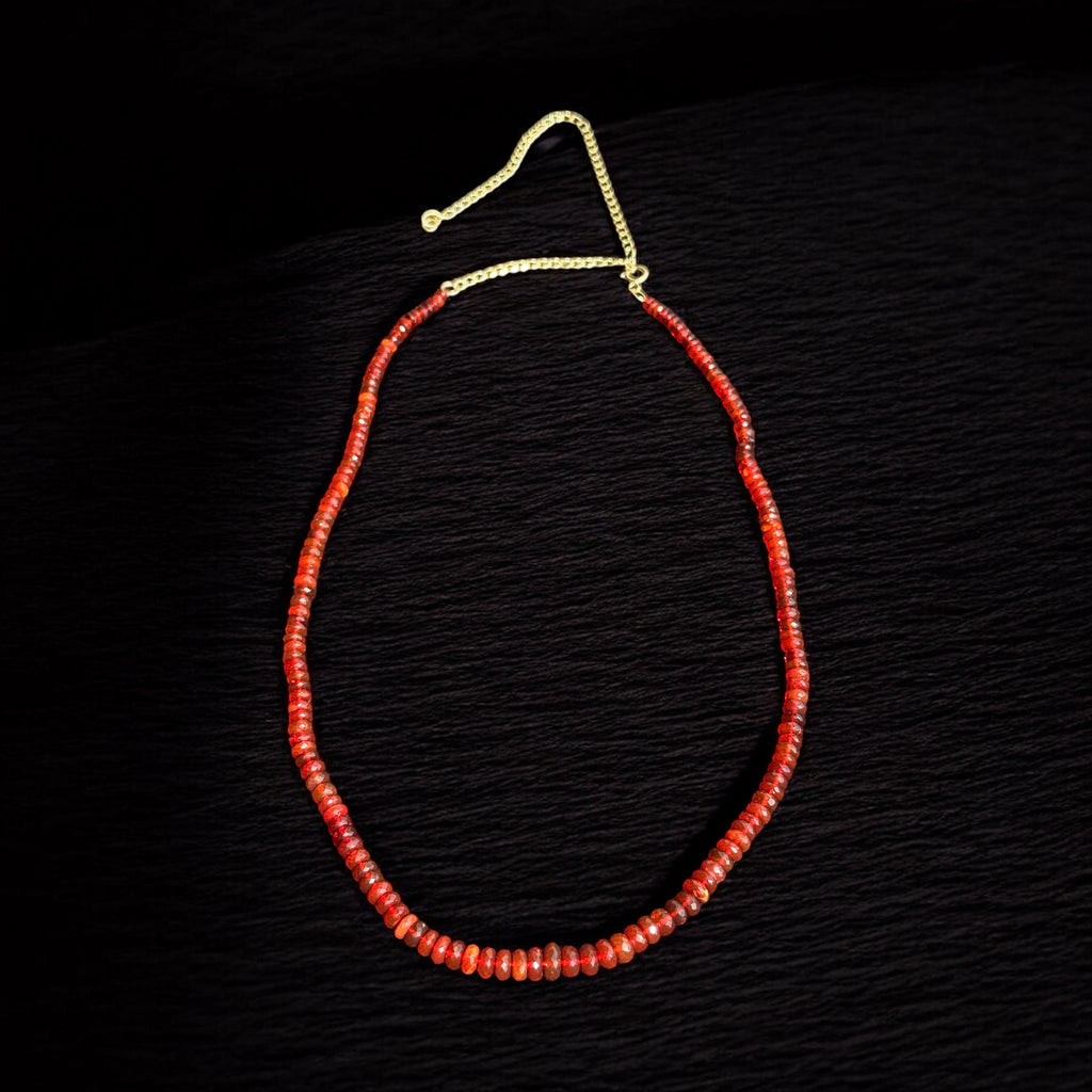 Collar Ópalos de fuego facetados