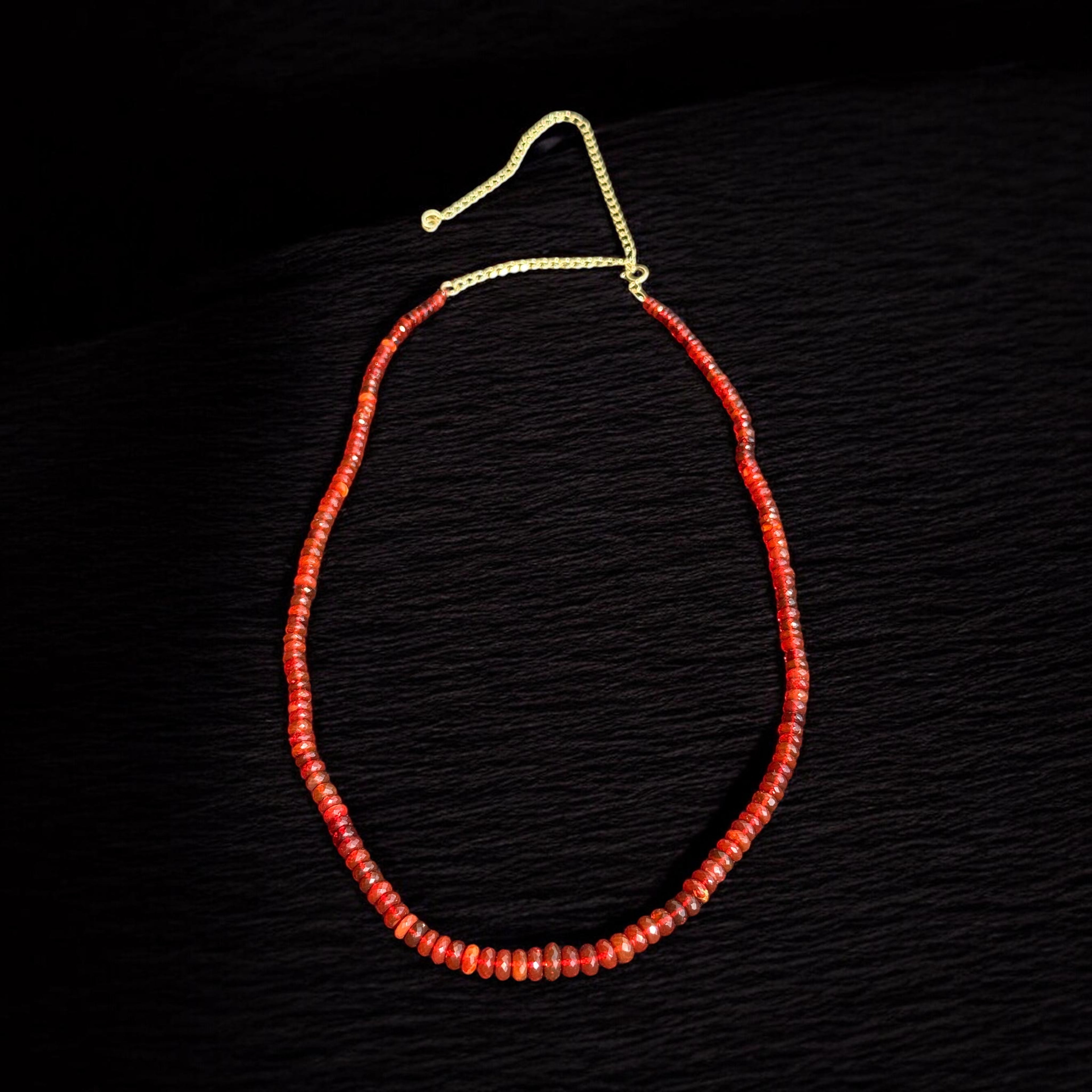 Collar Ópalos de fuego facetados