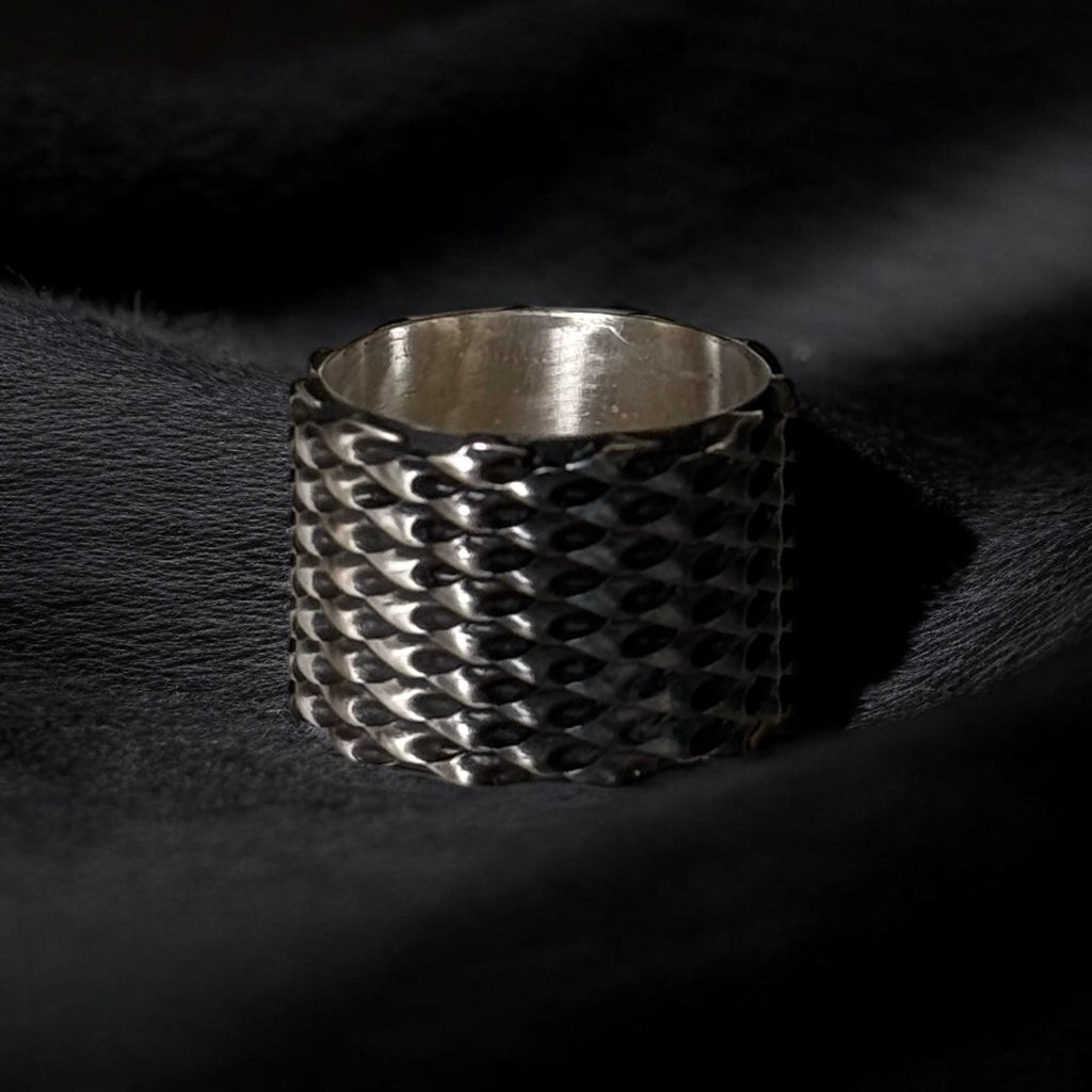 Anillo bicolor plata
