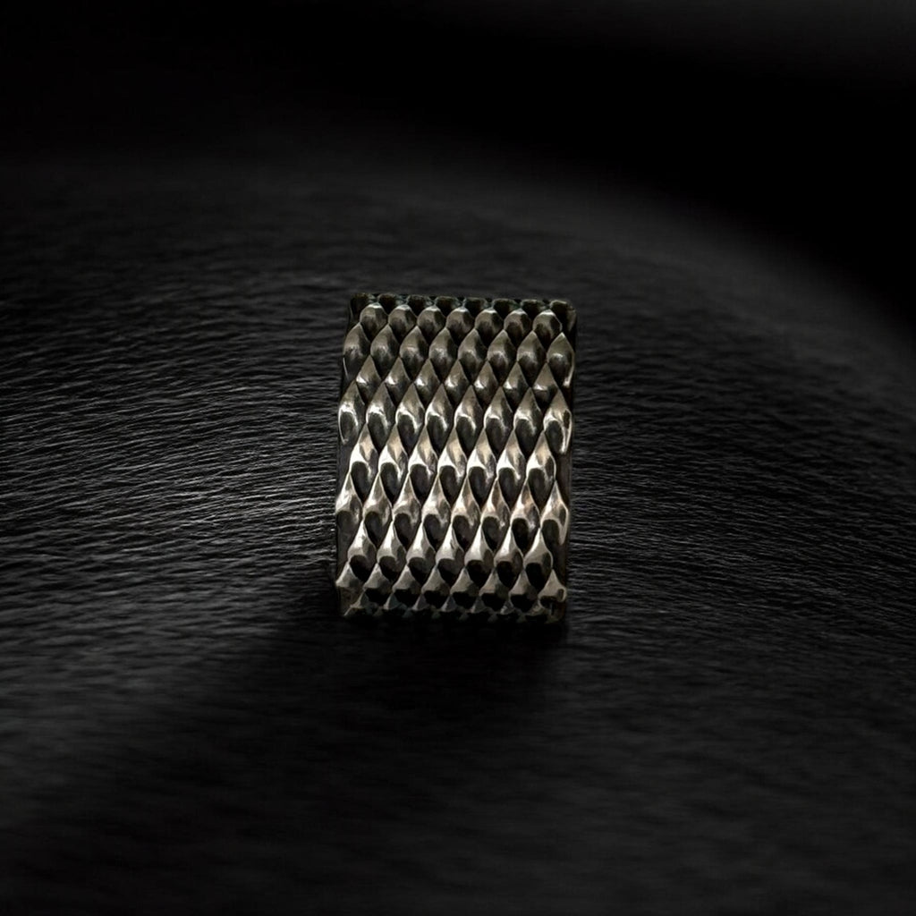 Anillo bicolor plata
