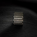 Anillo bicolor plata