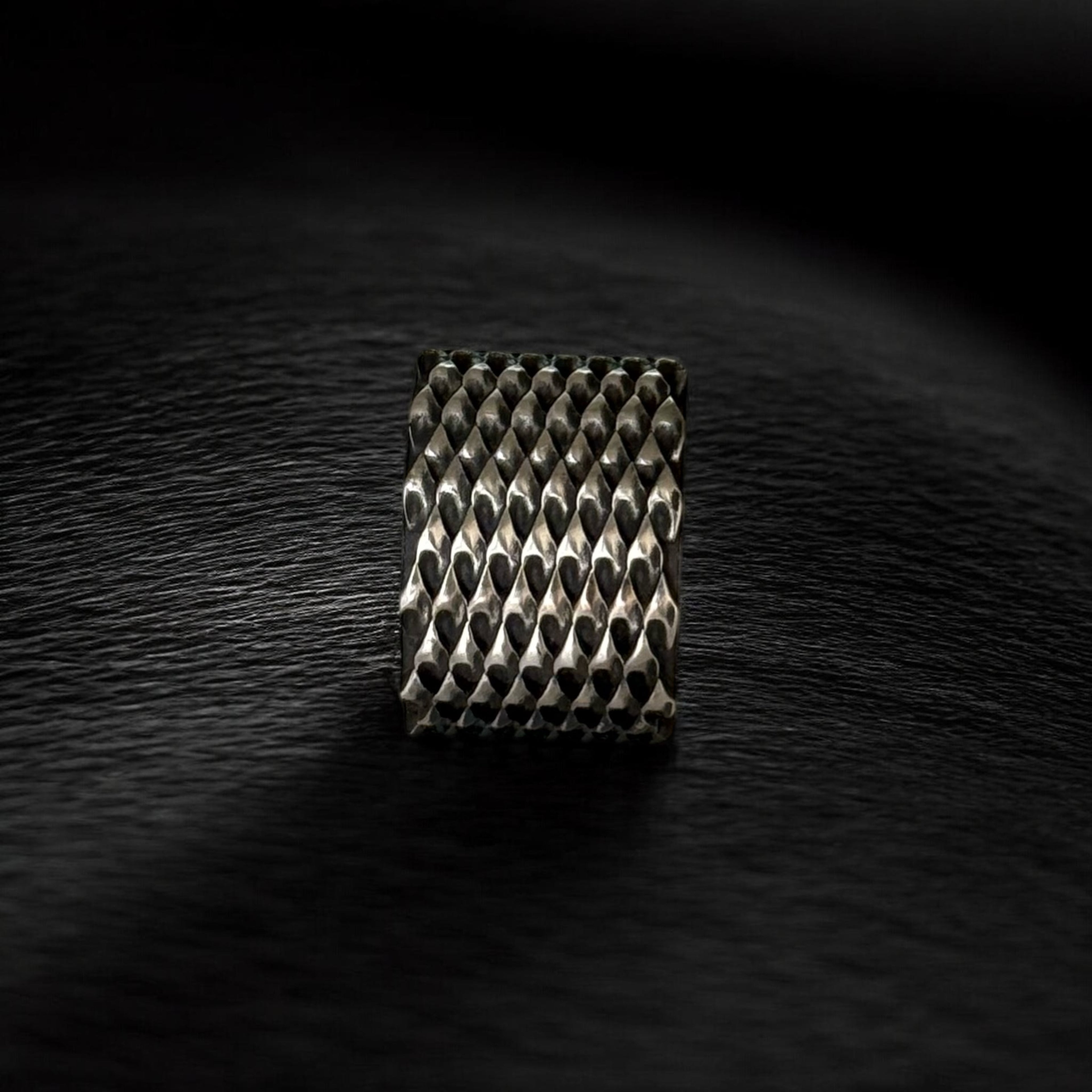 Anillo bicolor plata