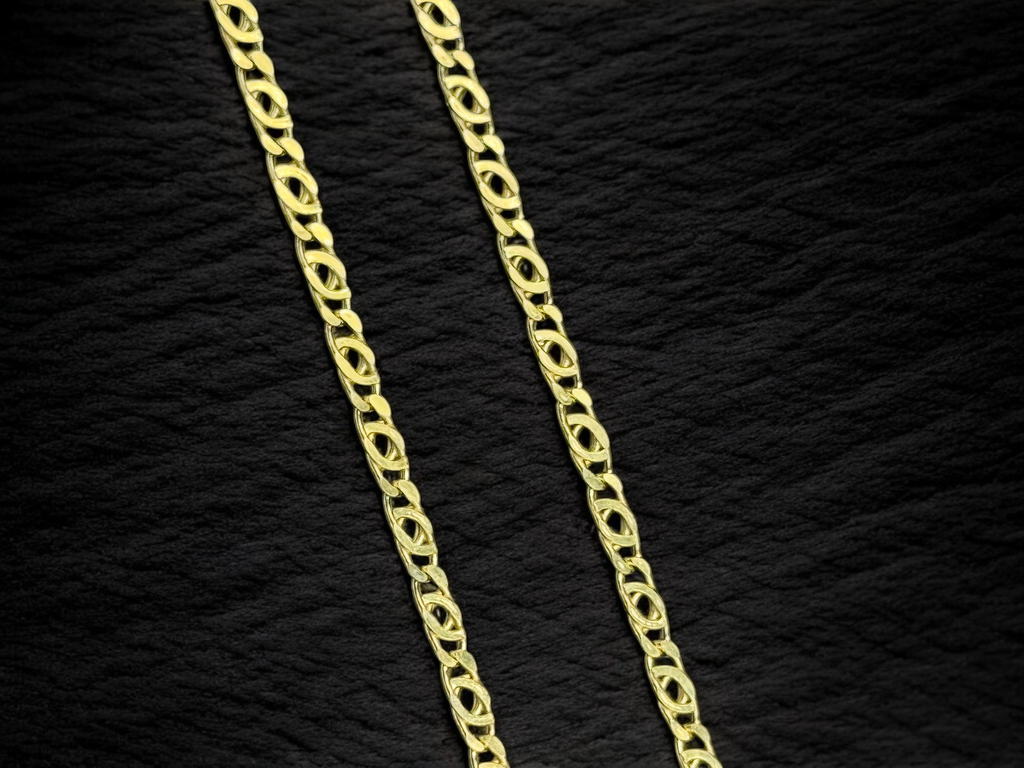 Cadena ojo de pollo oro