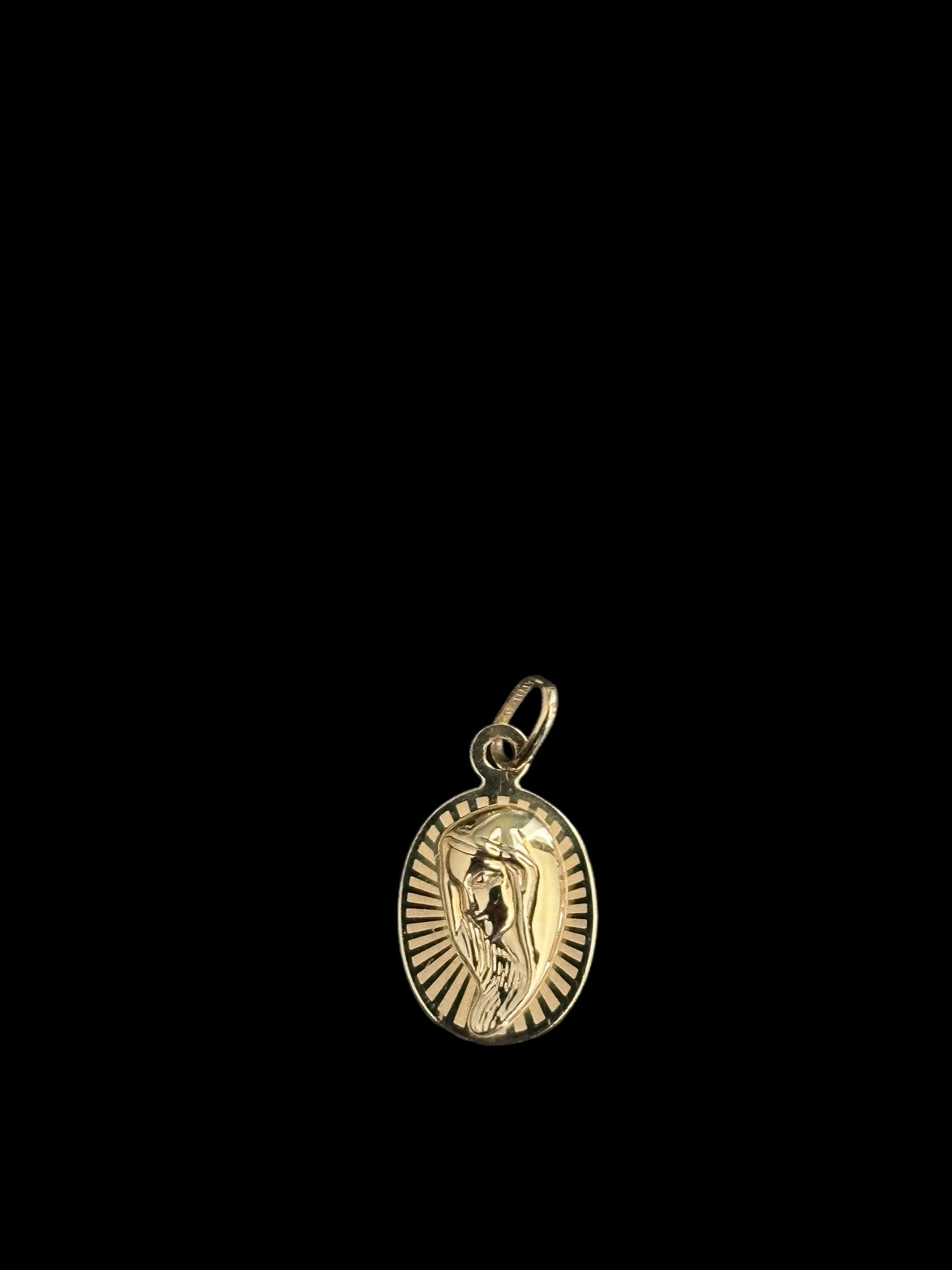 Dije virgen la madona tipo espejo