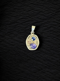 Dije reloj Tanzanita oval y Tanzanita facetada