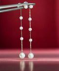 Aretes perlas en oro rosa